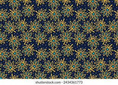 Leaf Seamless Pattern Vector - Summer Batik Motif