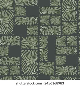 leaf seamless pattern. watercolor vector. abstract of nature.