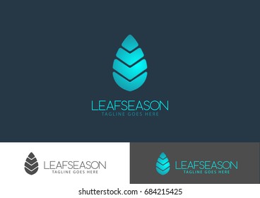 Leaf Season Logo Design Vector Template 