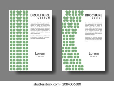 leaf shape business brochure template. for promotion and advertisement