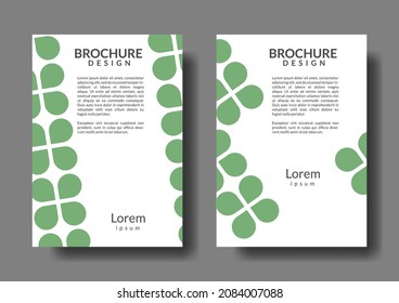 leaf shape business brochure template. for promotion and advertisement