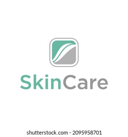 leaf shape green with blue iconic vector