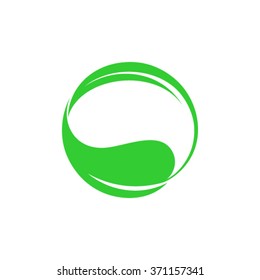 Leaf  shape logo. Organic Life symbol.