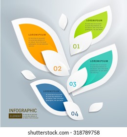 Leaf Shape Modern Infographic Design.