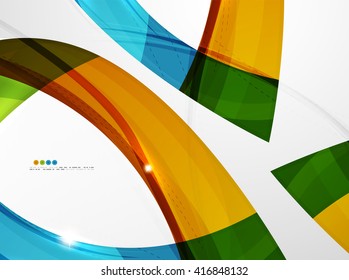 Leaf shape wave abstract background. Wave elements with glossy light effects