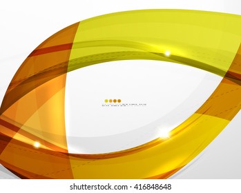 Leaf shape wave abstract background. Wave elements with glossy light effects