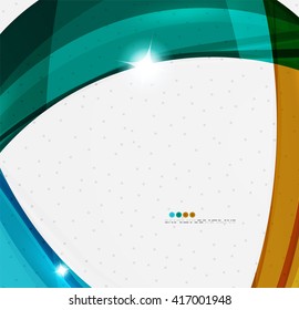 Leaf shape wave abstract background. Wave elements with glossy light effects