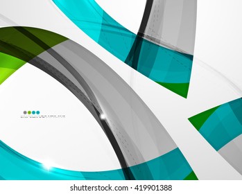 Leaf shape wave abstract background. Wave elements with glossy light effects