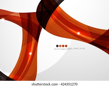 Leaf shape wave abstract background. Wave elements with glossy light effects