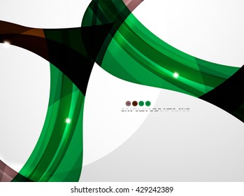 Leaf shape wave abstract background. Wave elements with glossy light effects