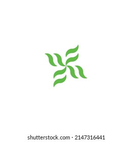 
Leaf shaped butterfly letter X simple symbol logo vector