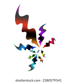 leaf shaped colorful gradient icon