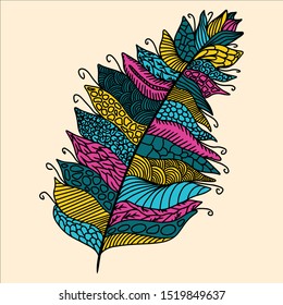 leaf shaped design, simple retro themed