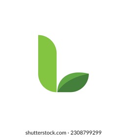 A leaf shaped into letter L logo. Best for environmental business logo.