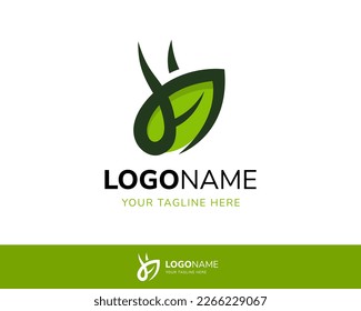 Leaf shaped K Letter Logo 1