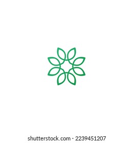Blattmotiv Leaf Motiv Vektordesign.