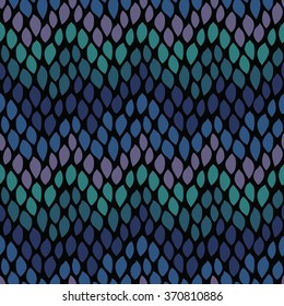 Leaf shapes forming a multi-colored chevron pattern. Editable vector seamless pattern.