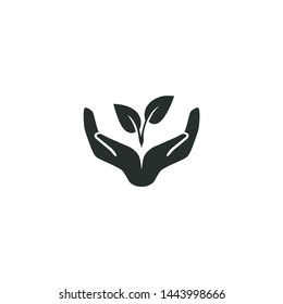 leaf shoots with environmental protection signatures