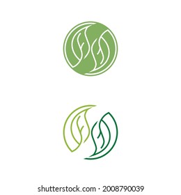 Leaf and Shutter Lens Aperture for Nature Photographer logo design inspiration