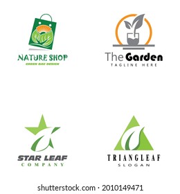Leaf and Shutter Lens Aperture for Nature Photographer logo design inspiration