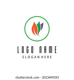 Leaf and Shutter Lens Aperture for Nature Photographer logo design inspiration
