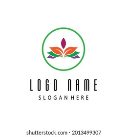 Leaf and Shutter Lens Aperture for Nature Photographer logo design inspiration