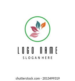 Leaf and Shutter Lens Aperture for Nature Photographer logo design inspiration
