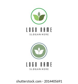 Leaf and Shutter Lens Aperture for Nature Photographer logo design inspiration