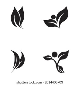 Leaf and Shutter Lens Aperture for Nature Photographer logo design inspiration