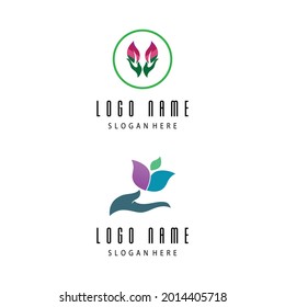 Leaf and Shutter Lens Aperture for Nature Photographer logo design inspiration