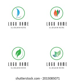 Leaf and Shutter Lens Aperture for Nature Photographer logo design inspiration