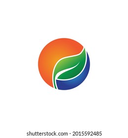 Leaf and Shutter Lens Aperture for Nature Photographer logo design inspiration
