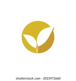 Leaf and Shutter Lens Aperture for Nature Photographer logo design inspiration