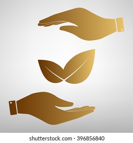 Leaf sign Golden Effect.