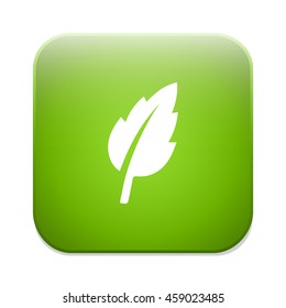Leaf sign icon. Fresh natural product button.