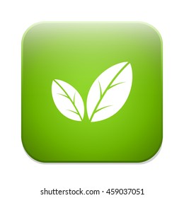 Leaf sign icon. Fresh natural product button.