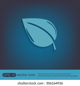 leaf sign. nature icon