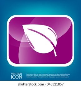leaf sign. nature icon