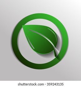 leaf sign. nature icon
