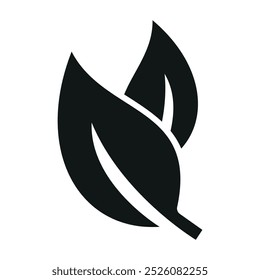 leaf sign symbol vector glyph color icon