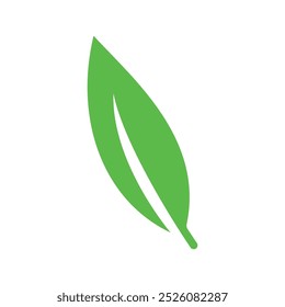 Icono de color de glifo de Vector de símbolo de hoja