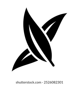 leaf sign symbol vector glyph color icon