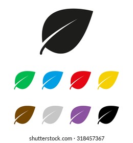 Leaf sign - vector icon