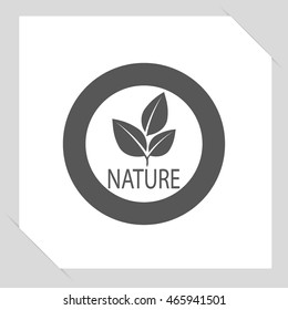 Leaf sign - vector icon
