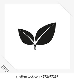 Leaf sign - vector icon