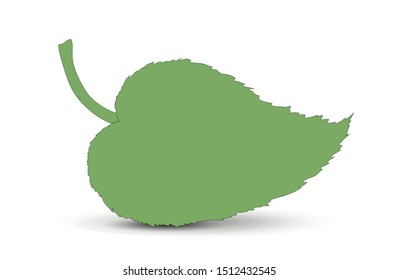 Leaf silhouette, blank sign,
Vector illustration isolated on white background
