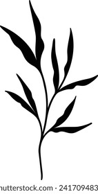 Leaf Silhouette | Botanical Design | Vector Illustration