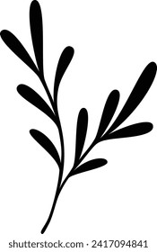 Leaf Silhouette | Botanical Design | Vector Illustration