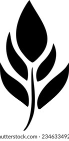 Leaf silhouette icon decoration vector illustration