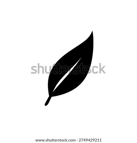 Leaf silhouette icon logo design. Leaf sign and symbol. Isolated vector illustration.